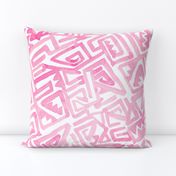 Ancient Modern Watercolor Maze Pink Large