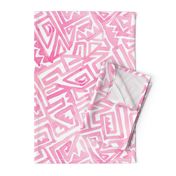 Ancient Modern Watercolor Maze Pink Large