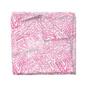 Ancient Modern Watercolor Maze Pink Large