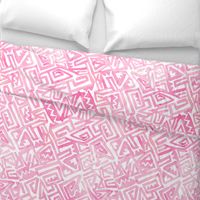 Ancient Modern Watercolor Maze Pink Large