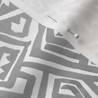 Ancient Modern Watercolor Maze- Grey