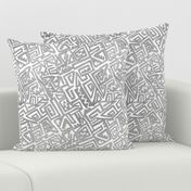 Ancient Modern Watercolor Maze- Grey