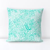 Ancient Modern Watercolor Maze Mint