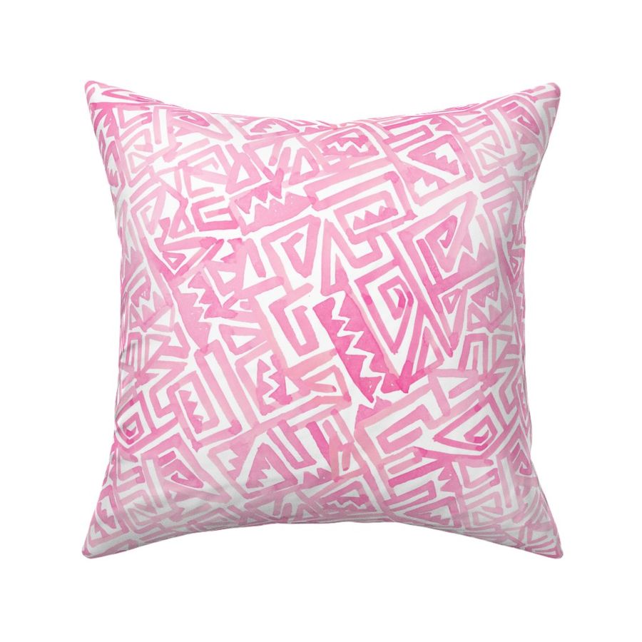 Ancient Modern Watercolor Maze pink 