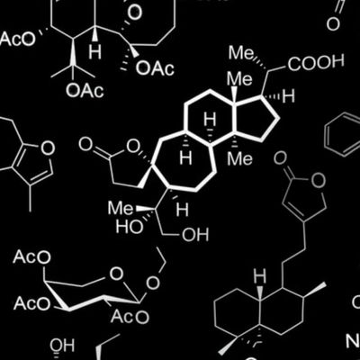 Molecules on Black // Large