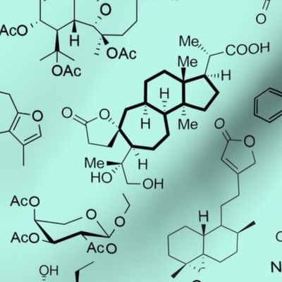 Molecules - Turquoise - Large