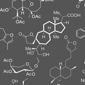  Molecules - Grey - Large