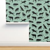 Wolves on Shadow Green // Large-size