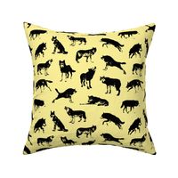 Wolves on Canary Yellow // Large-size