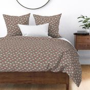 Cool gender neutral fall foxes scandinavian style woodland fabric with geometric details mint