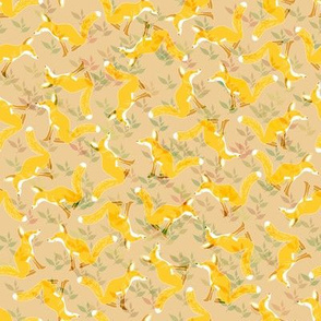 Camouflaged Foxes Yellow
