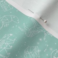 constellations // mint small version cute animals night sky stars nursery baby