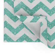 Glitter Chevron  Sky Blue