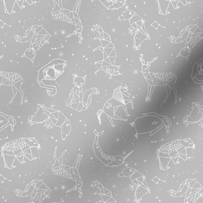 constellations // grey kids animals baby nursery kids animals geometric origami andrea lauren