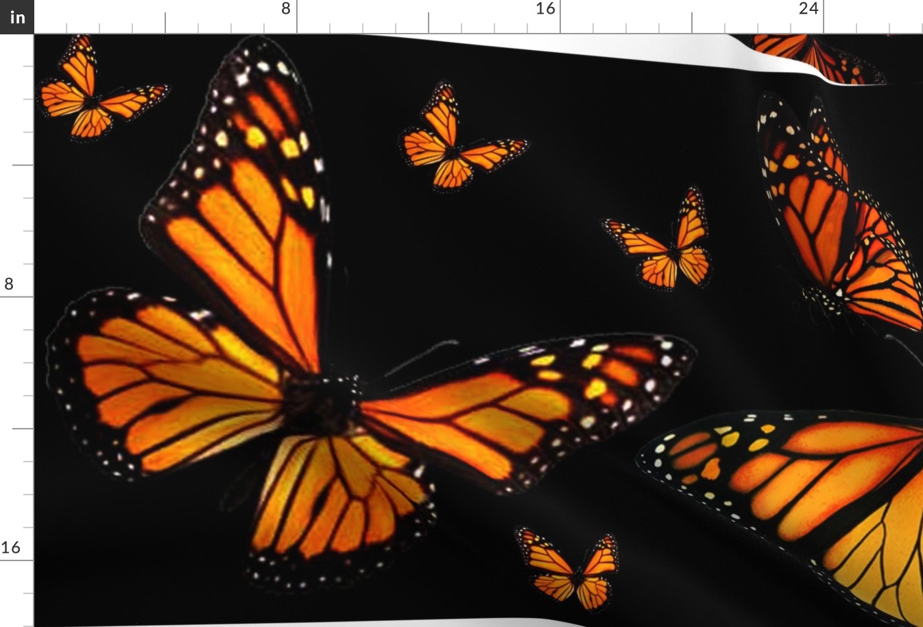 Monarch Butterfly Circle Skirt Fabric