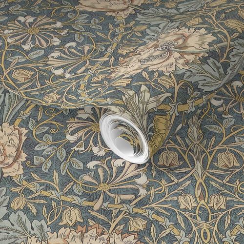 William Morris ~ Honeysuckle ~ Medium Wallpaper | Spoonflower