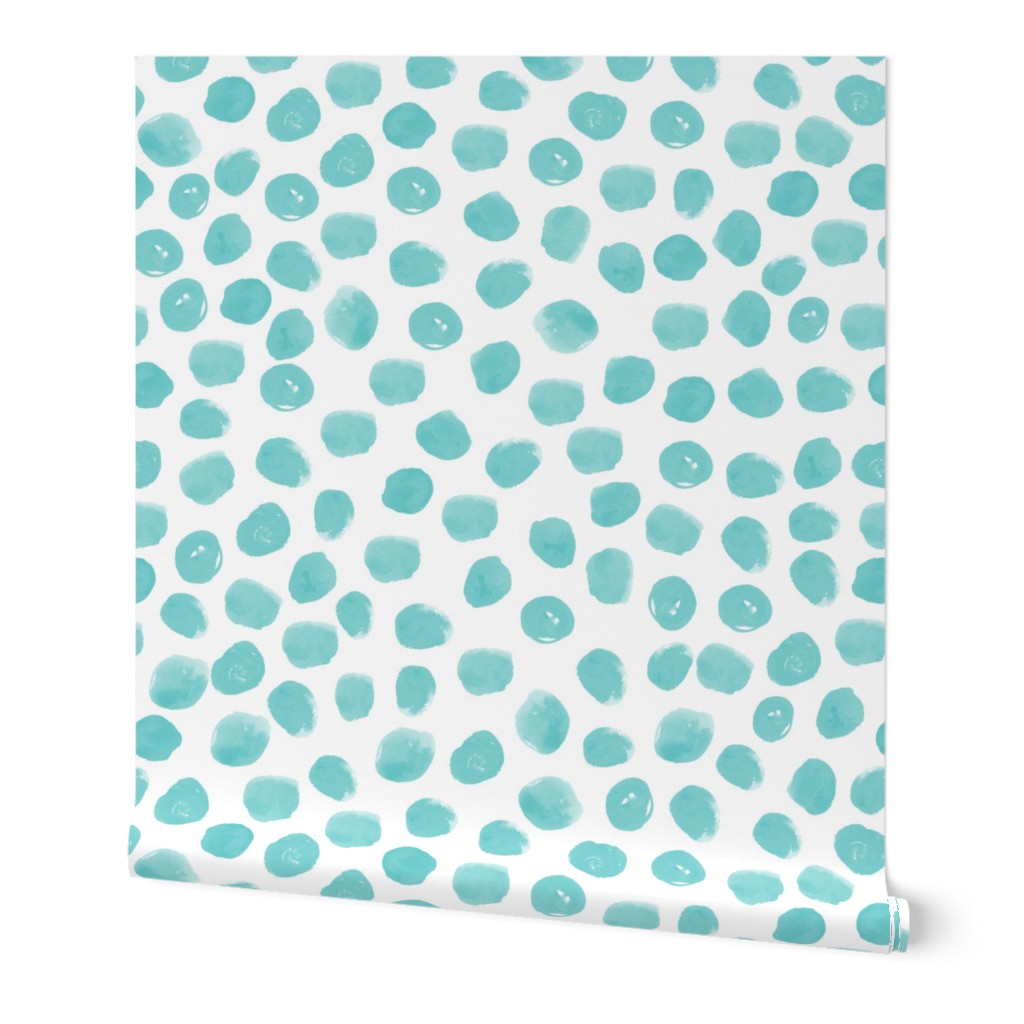 dots gender neutral mint painted polka dots