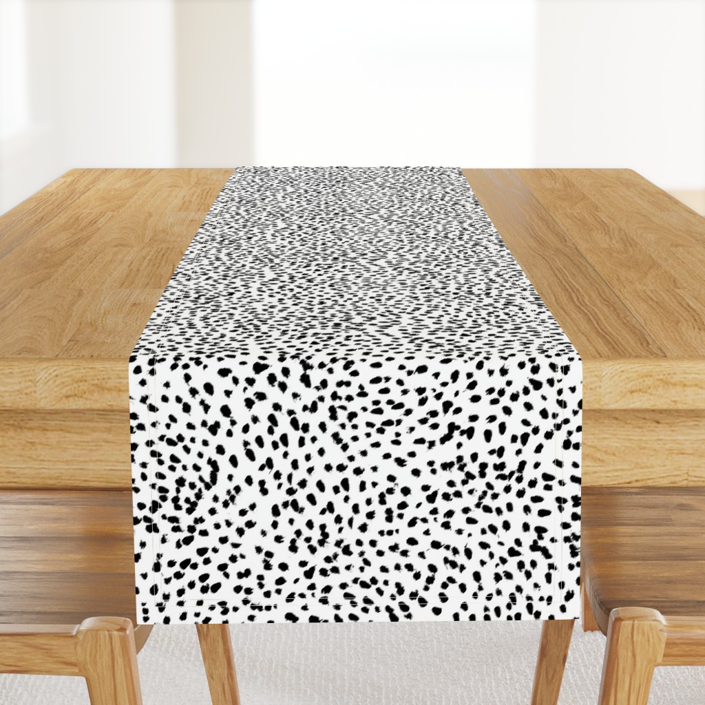 dalmatian print animal print brushstroke painterly dots abstract black and white 