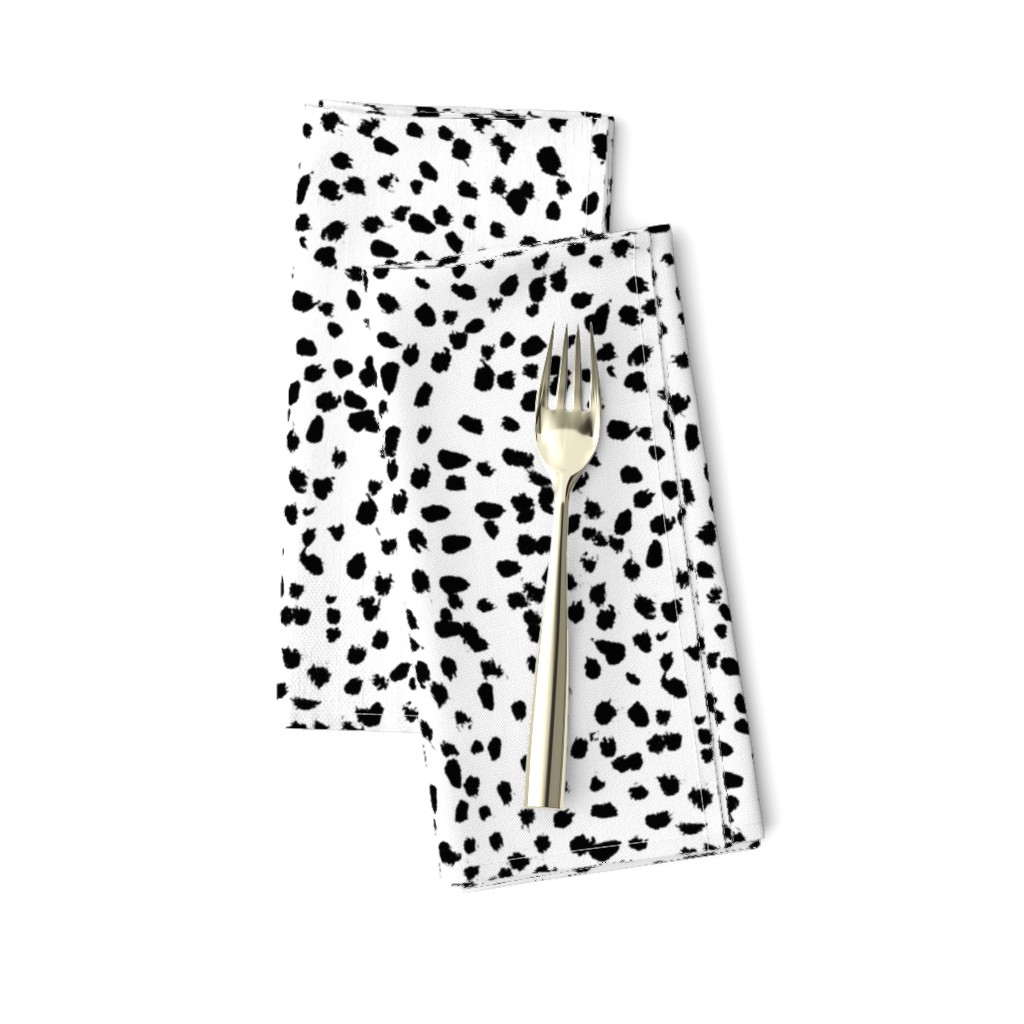 dalmatian print animal print brushstroke painterly dots abstract black and white 