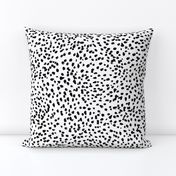 dalmatian print animal print brushstroke painterly dots abstract black and white 