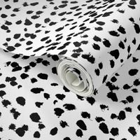 dalmatian print animal print brushstroke painterly dots abstract black and white 