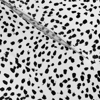 dalmatian print animal print brushstroke painterly dots abstract black and white 