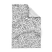 dalmatian print animal print brushstroke painterly dots abstract black and white 