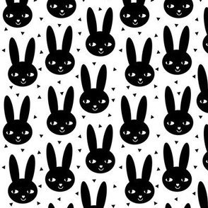 bunny head cool scandinavian style abstract black and white happy bunny ears for trendy kids baby nursery scandi nursery