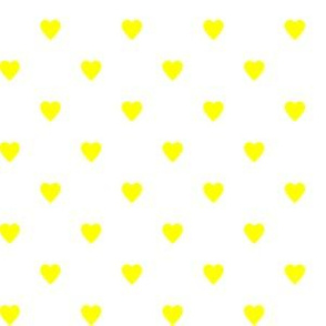 Yellow Hearts on White