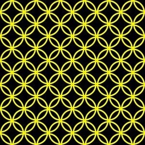 Yellow Overlapping Circles on Black