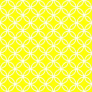 White Overlapping Circles on Yellow