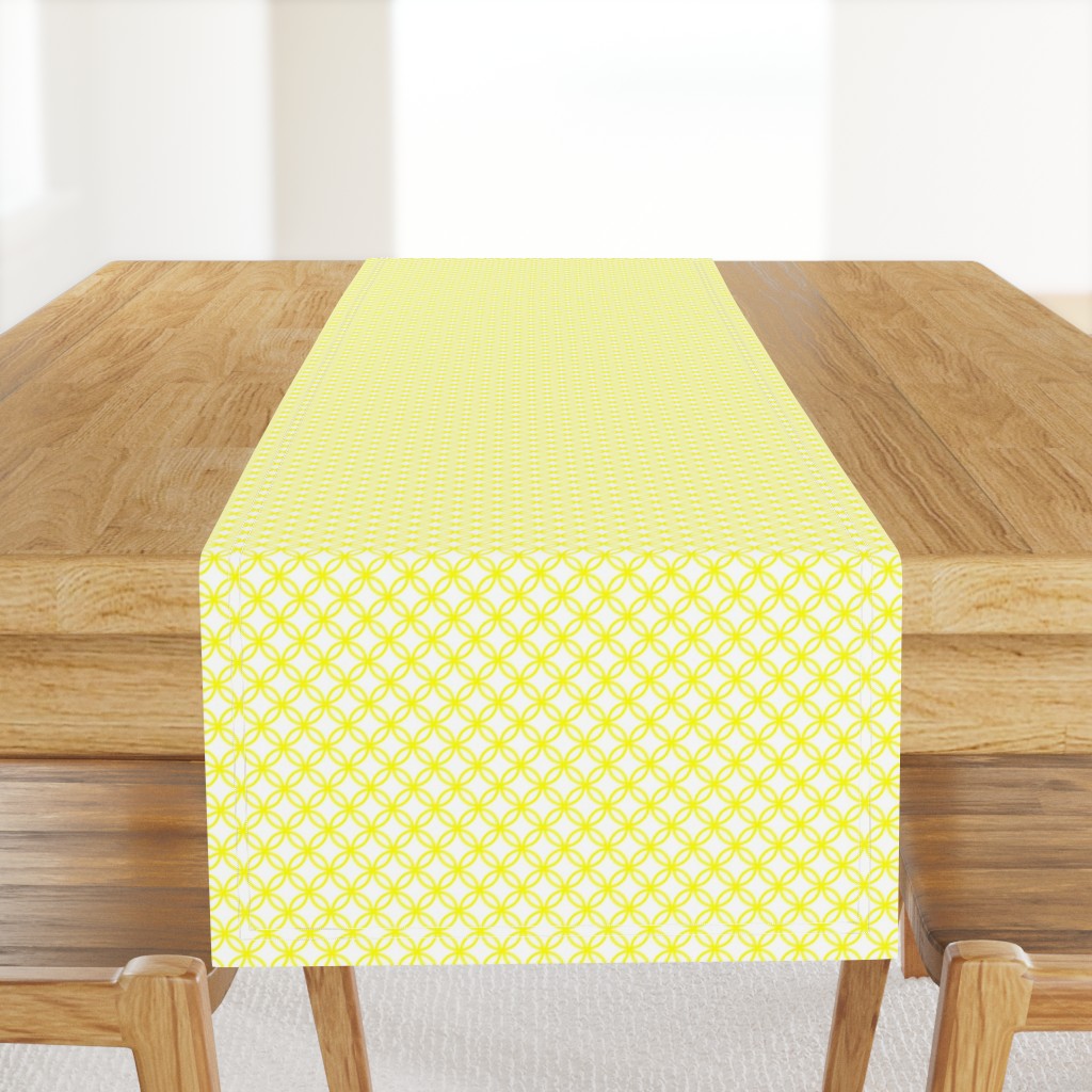 Yellow Overlapping Circles on White