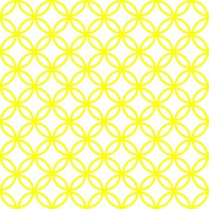 Yellow Overlapping Circles on White