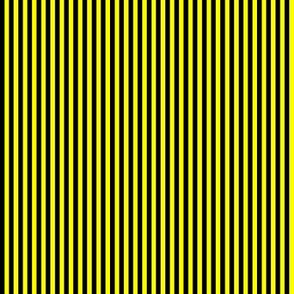 Pinstripe Black and Yellow Vertical Stripes (Eight Stripes to an Inch)