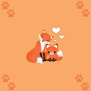 Fox Mother and Baby 