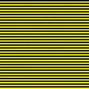 Pinstripe Black and Yellow Horizontal Stripes (Eight Stripes to an Inch)