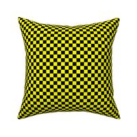 Half Inch Black and Yellow Checkerboard