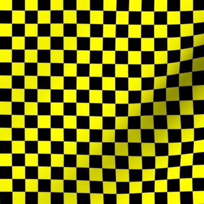 Half Inch Black and Yellow Checkerboard