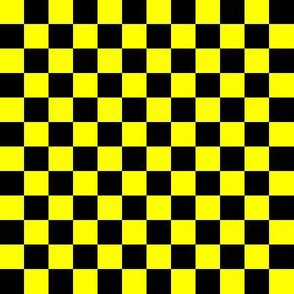 Half Inch Black and Yellow Checkerboard