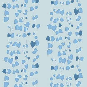 String of Hearts Simple, Blue Grey