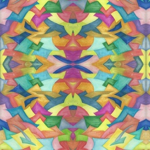 Watercoloured Geometrics Mirrored
