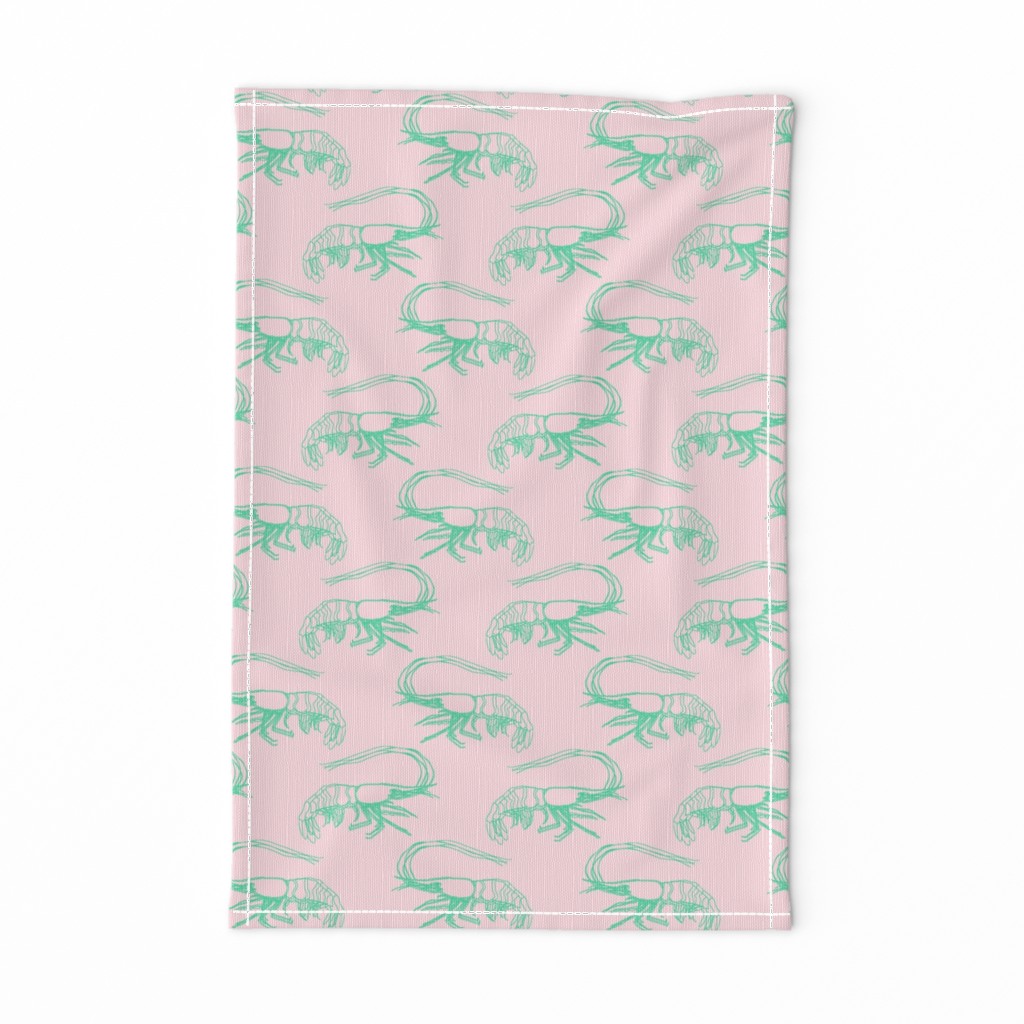 Aqua Shrimp on Pink