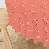 Pink Flamingoes on Coral