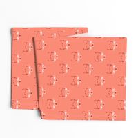 Pink Flamingoes on Coral