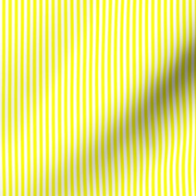 Pinstripe Yellow and White Vertical Stripes (Eight Stripes to an Inch)