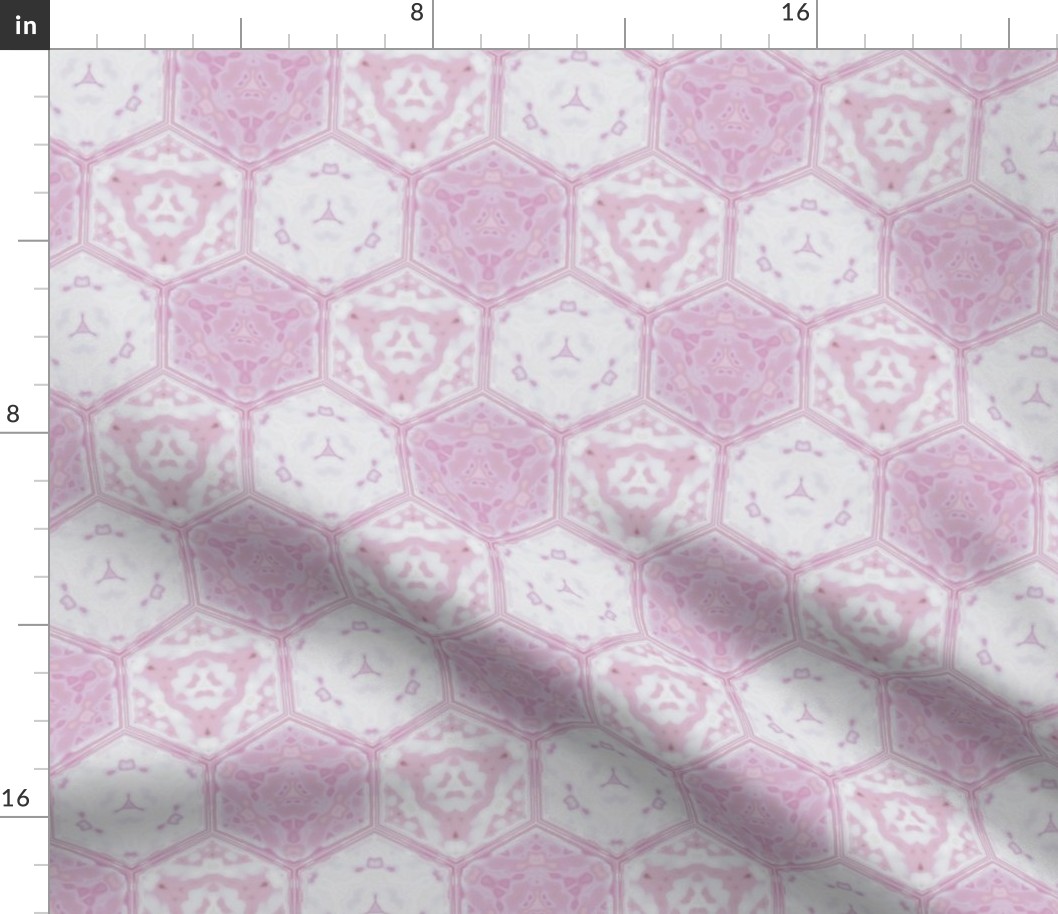 Hexagonal Tile Geometric in tulip pink © 2009 Gingezel™ Inc.