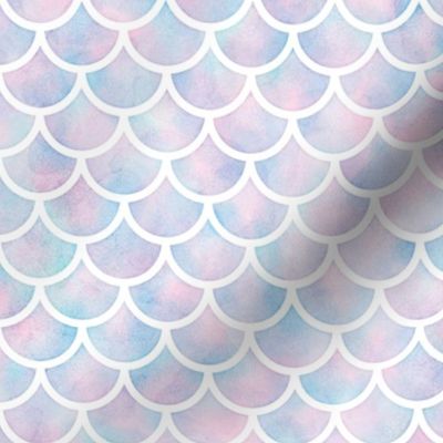 Mermaid Scales Pattern in Cotton Candy Watercolor