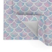 Mermaid Scales Pattern in Cotton Candy Watercolor