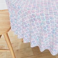 Mermaid Scales Pattern in Cotton Candy Watercolor