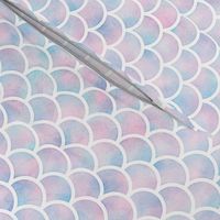 Mermaid Scales Pattern in Cotton Candy Watercolor